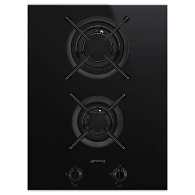 Smeg PV632CNX Dolce Still Novo Gas Hob, Black Glass Smeg PV632CNX Dolce Still Novo Gas Hob, Black Glass